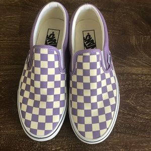 Purple/Lavender Checkered Vans